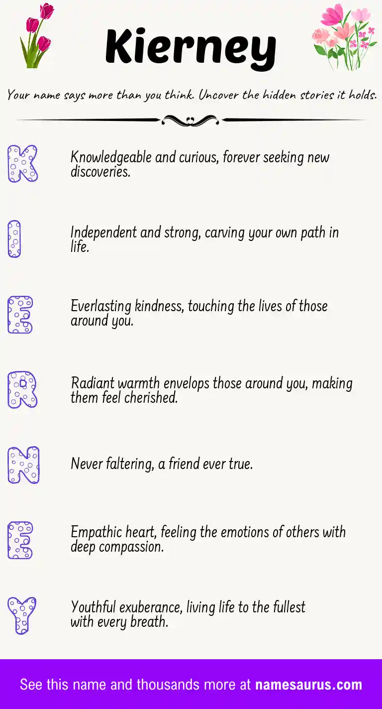 Acrostic poem about Kierney.