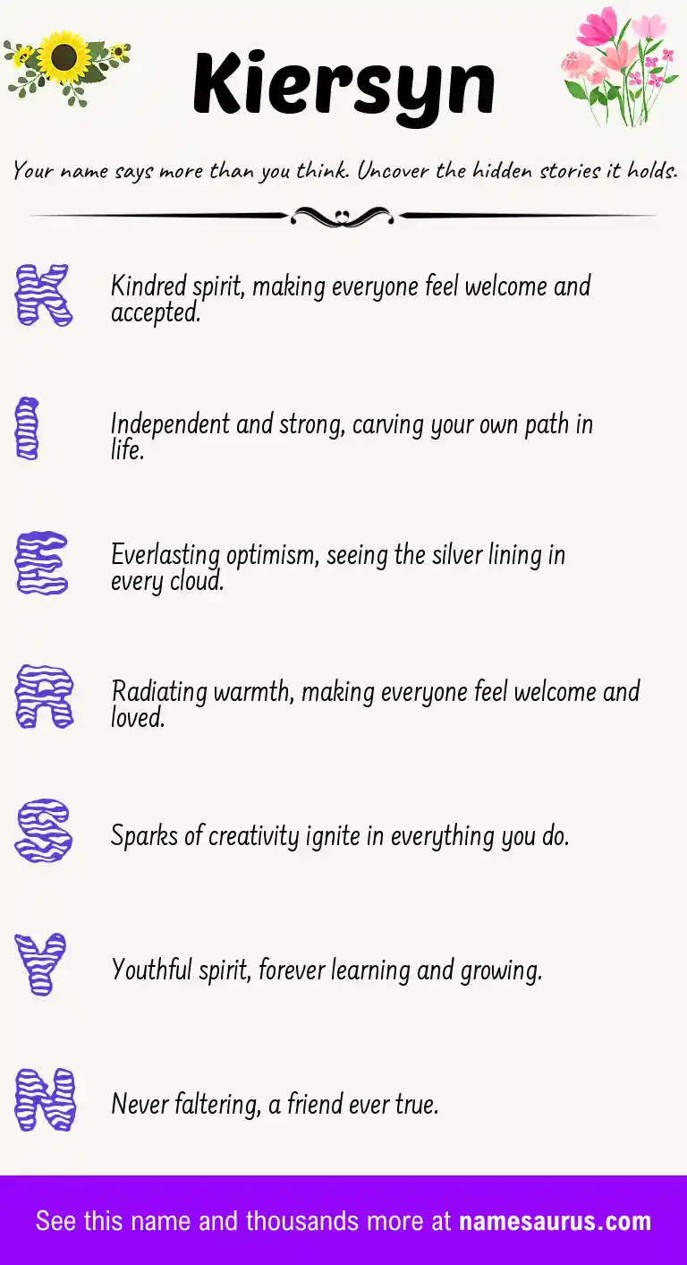 Acrostic poem about Kiersyn.