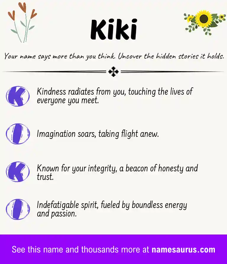 Acrostic poem about Kiki.