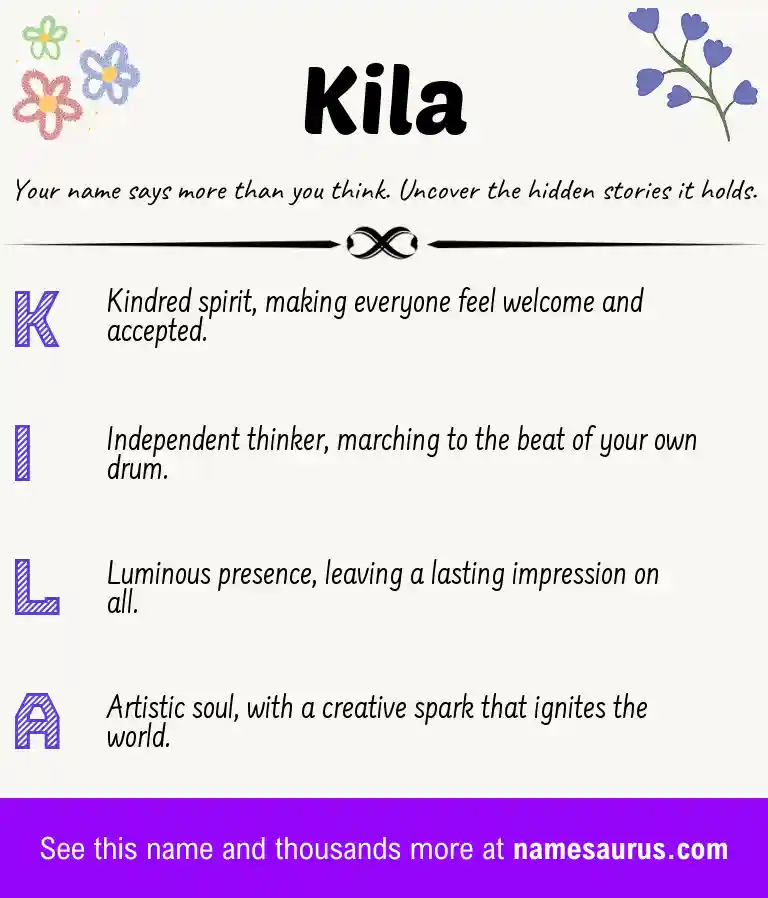 Acrostic poem about Kila.