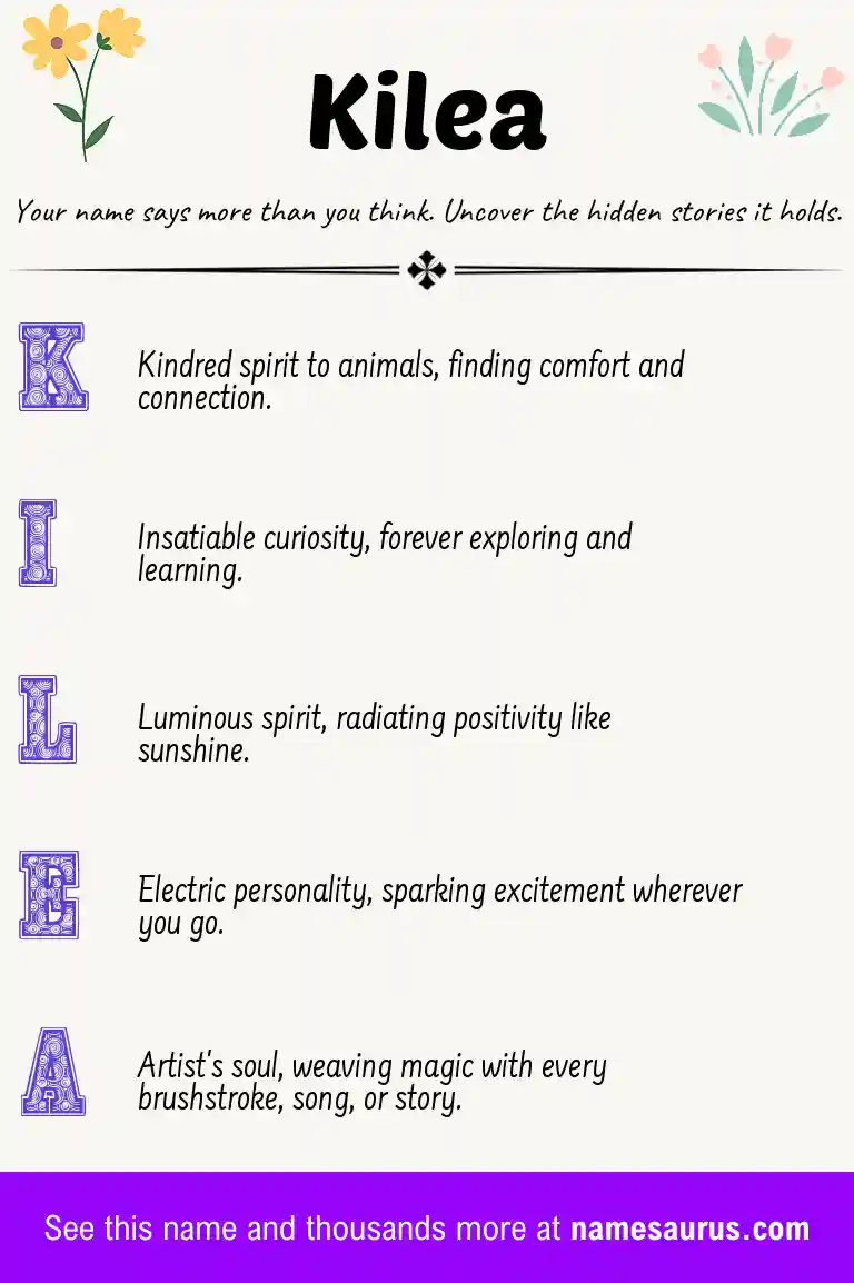 Acrostic poem about Kilea.