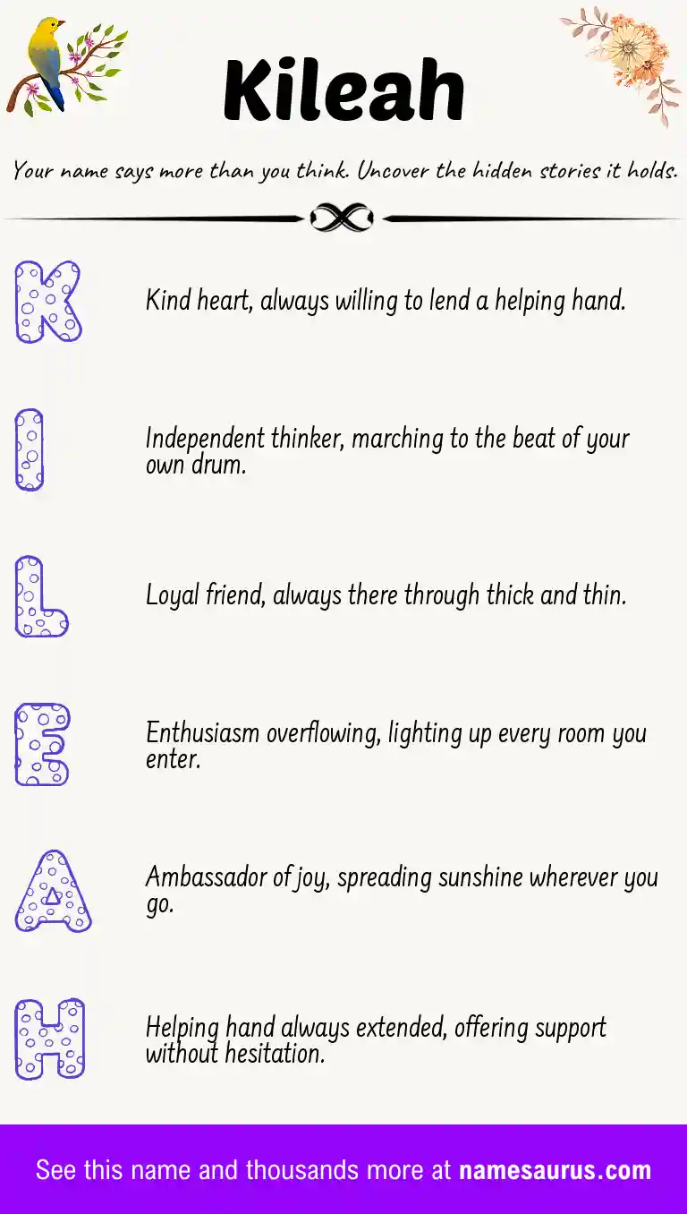 Acrostic poem about Kileah.