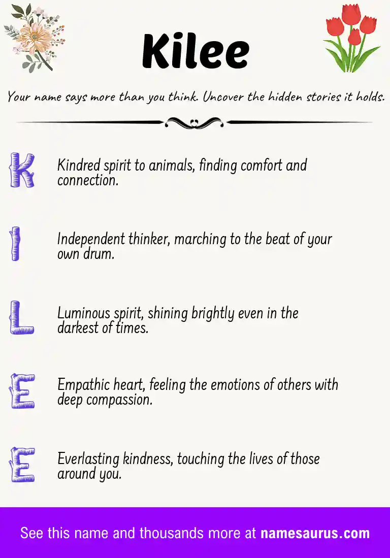 Acrostic poem about Kilee.