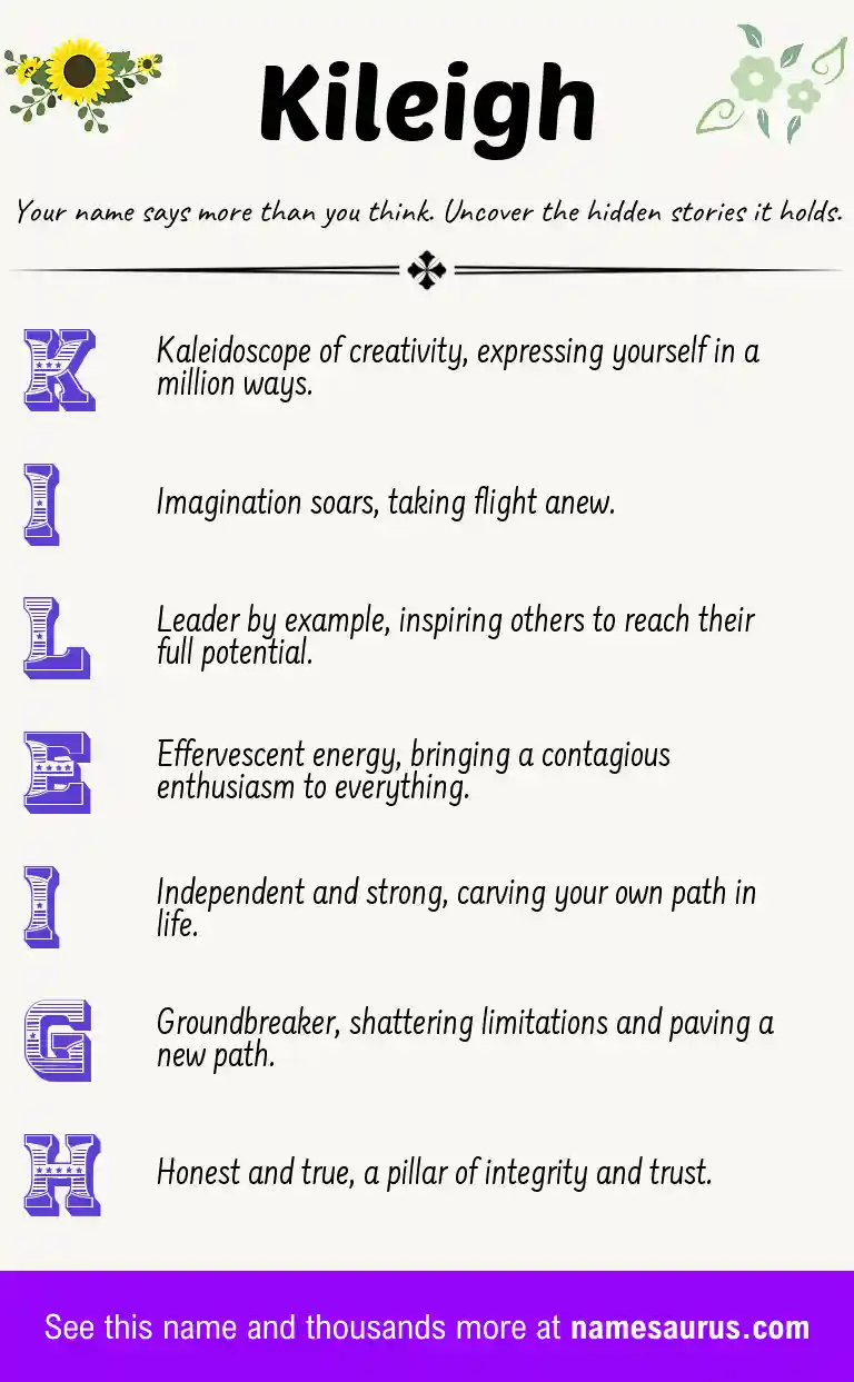 Acrostic poem about Kileigh.