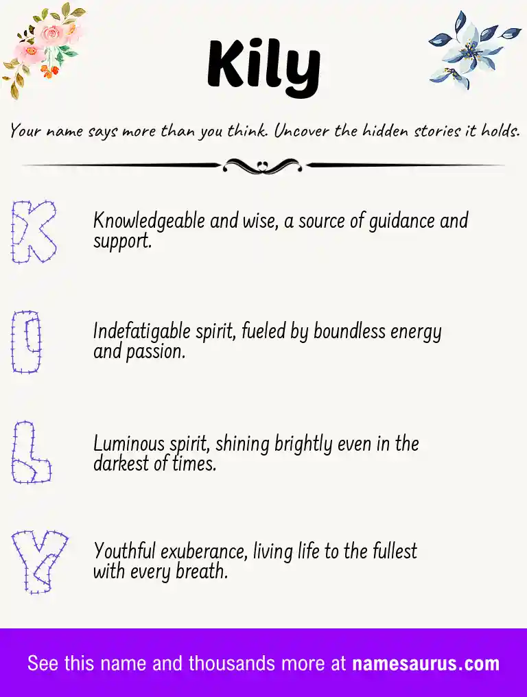 Acrostic poem about Kily.