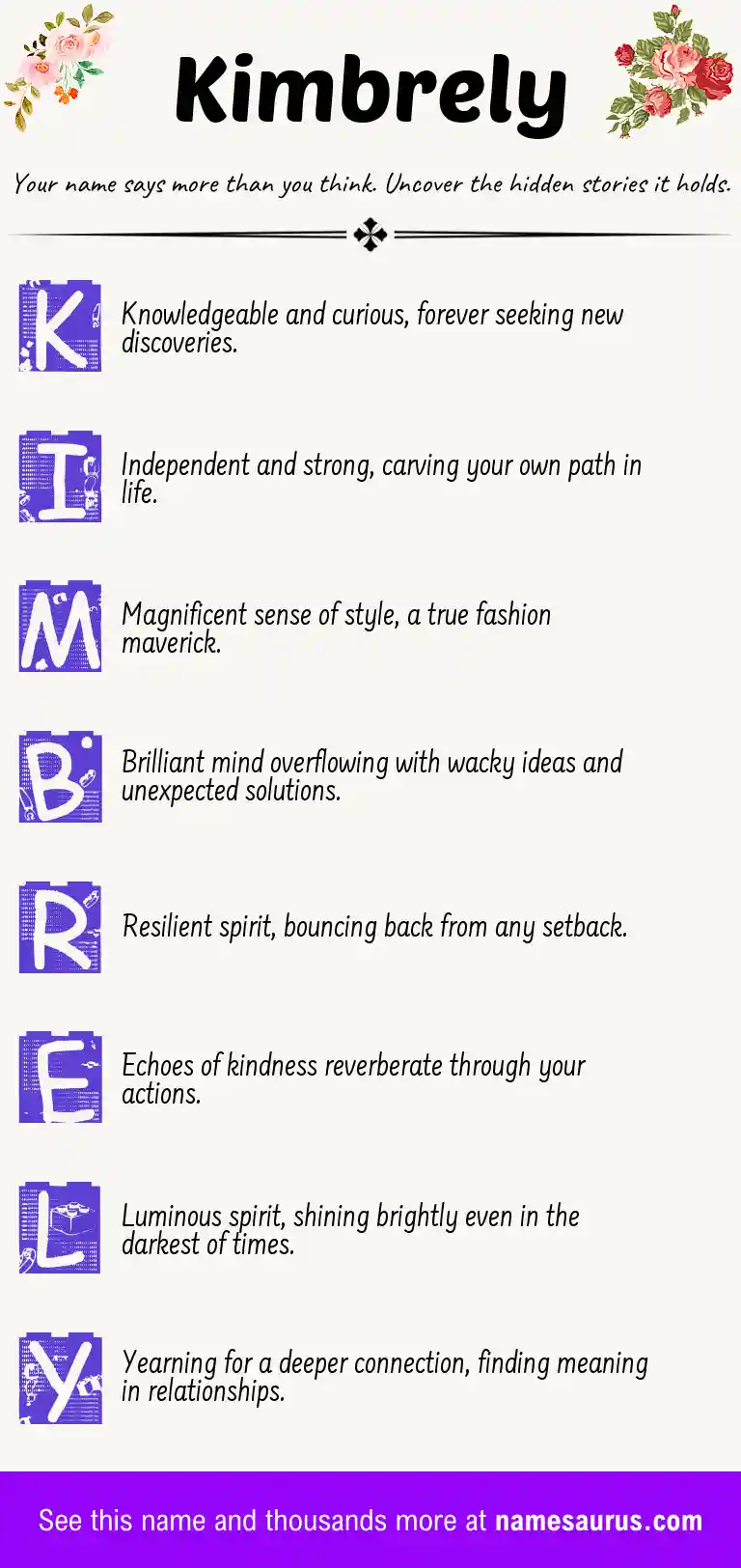 Acrostic poem about Kimbrely.