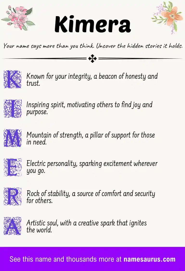 Acrostic poem about Kimera.