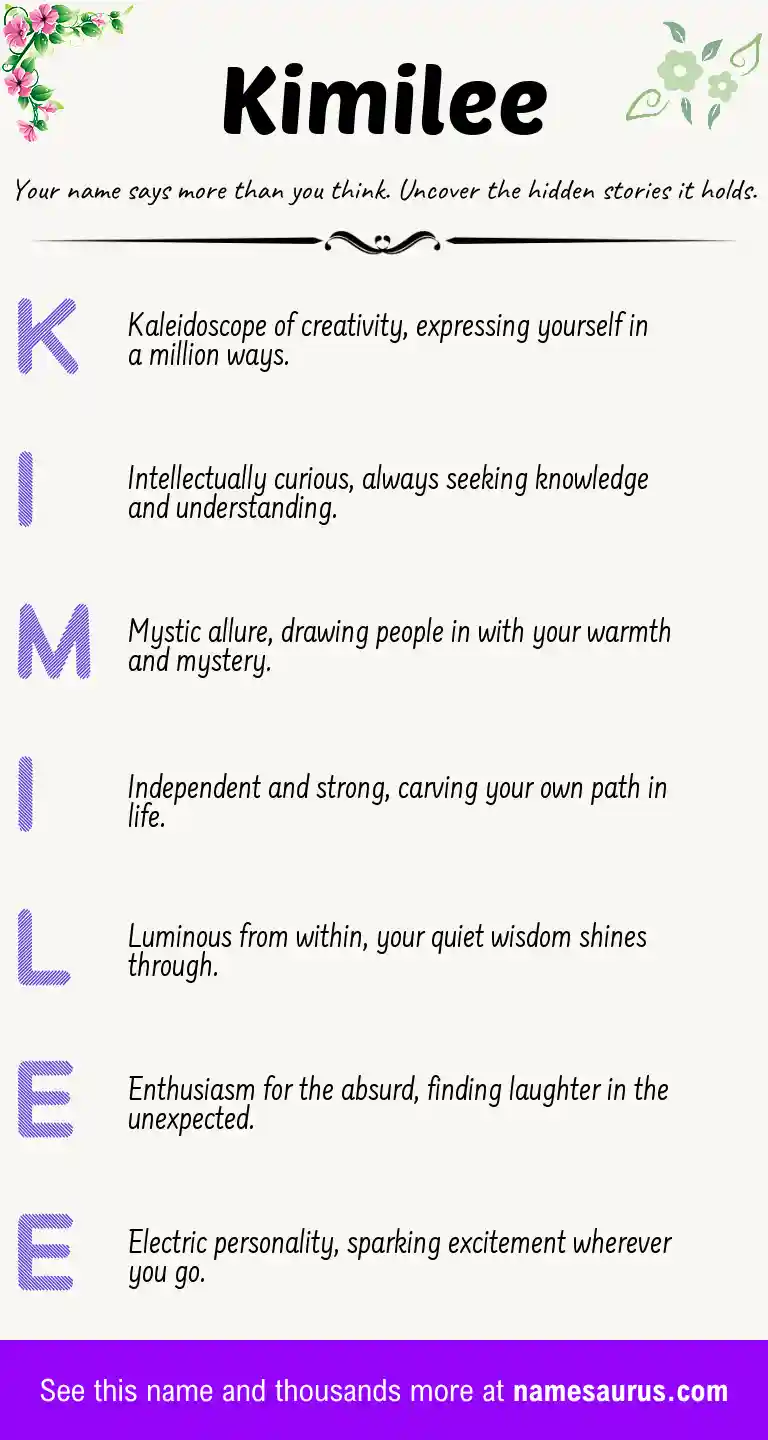 Acrostic poem about Kimilee.