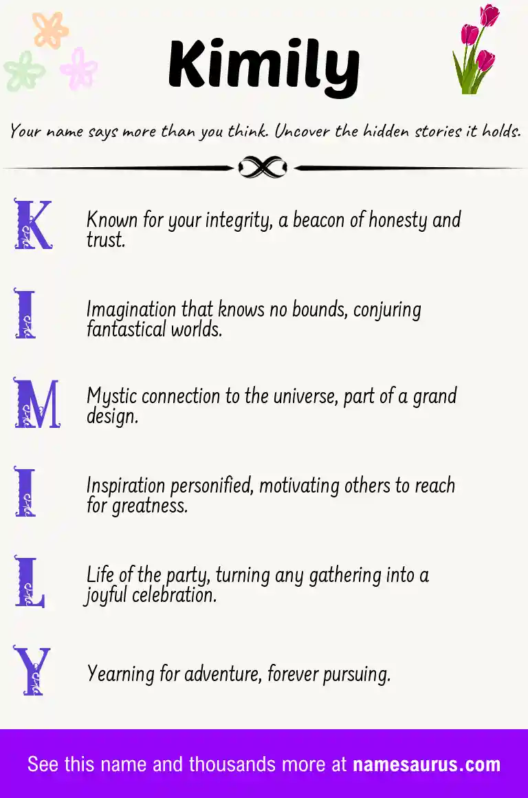 Acrostic poem about Kimily.