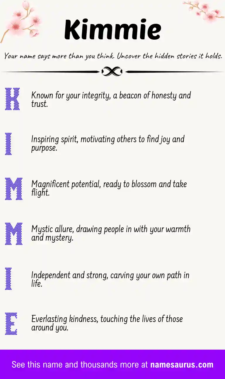 Acrostic poem about Kimmie.