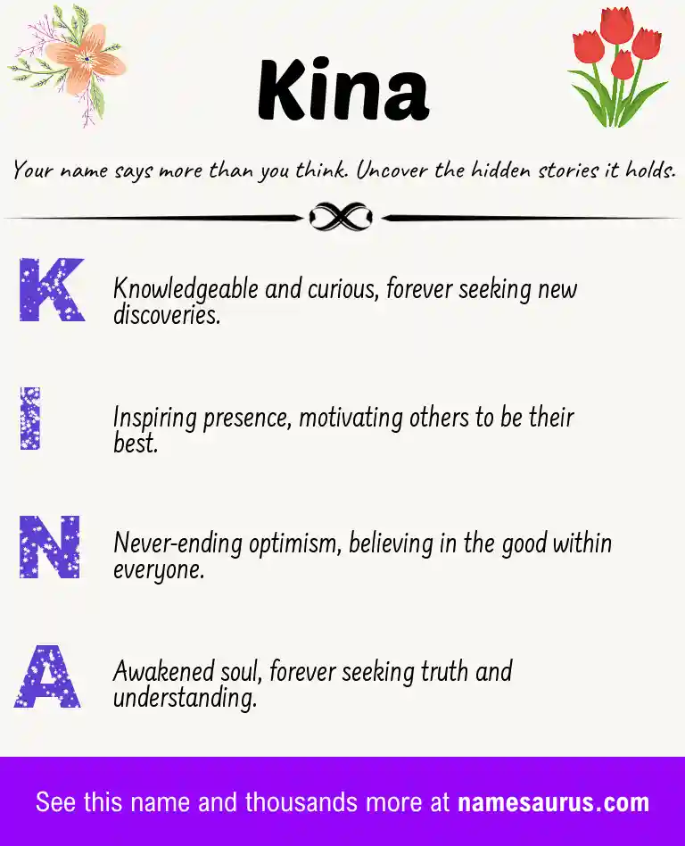 Acrostic poem about Kina.