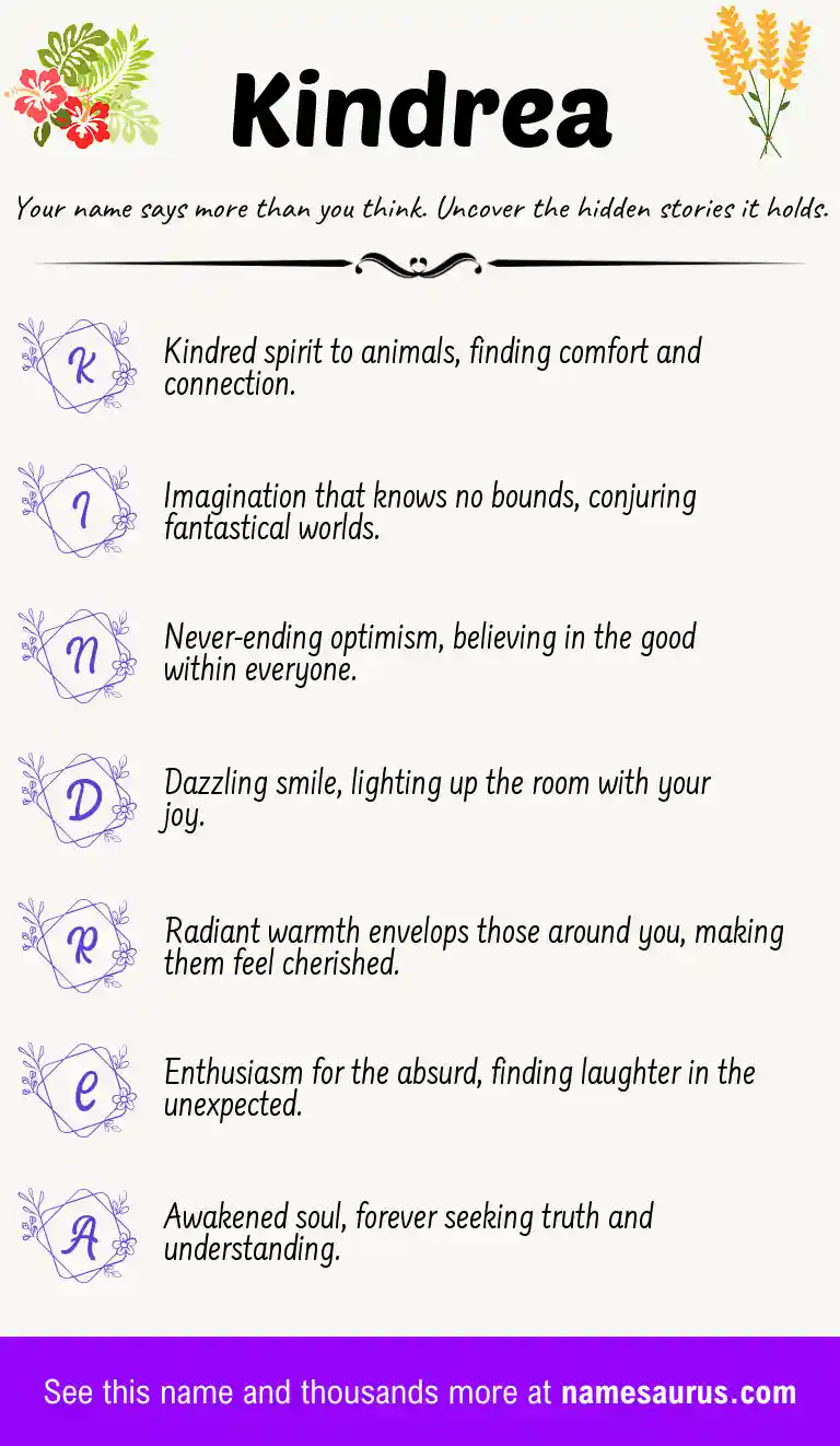 Acrostic poem about Kindrea.