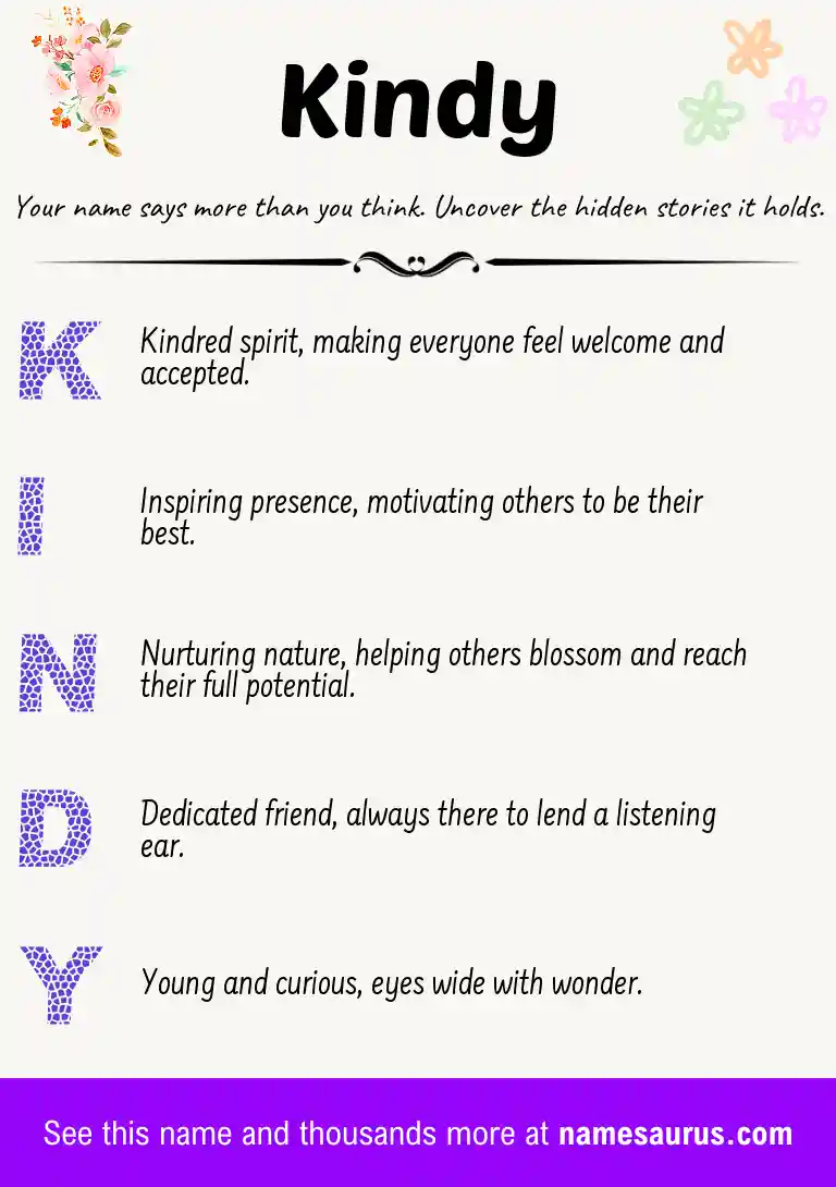 Acrostic poem about Kindy.