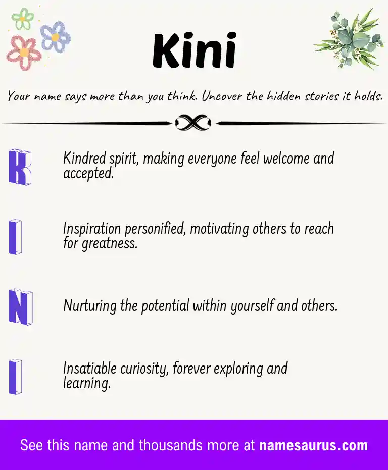 Acrostic poem about Kini.