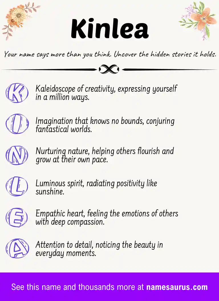 Acrostic poem about Kinlea.
