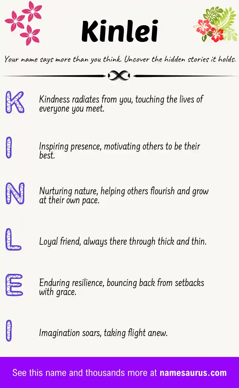 Acrostic poem about Kinlei.
