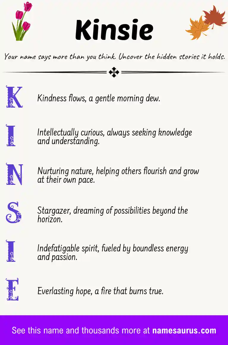Acrostic poem about Kinsie.