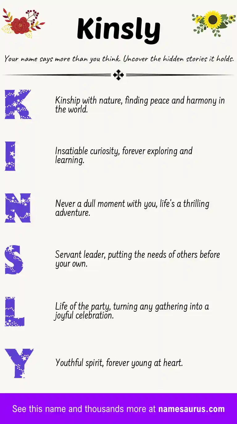 Acrostic poem about Kinsly.