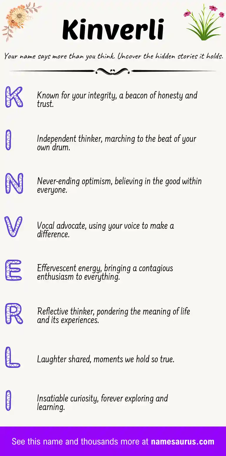 Acrostic poem about Kinverli.