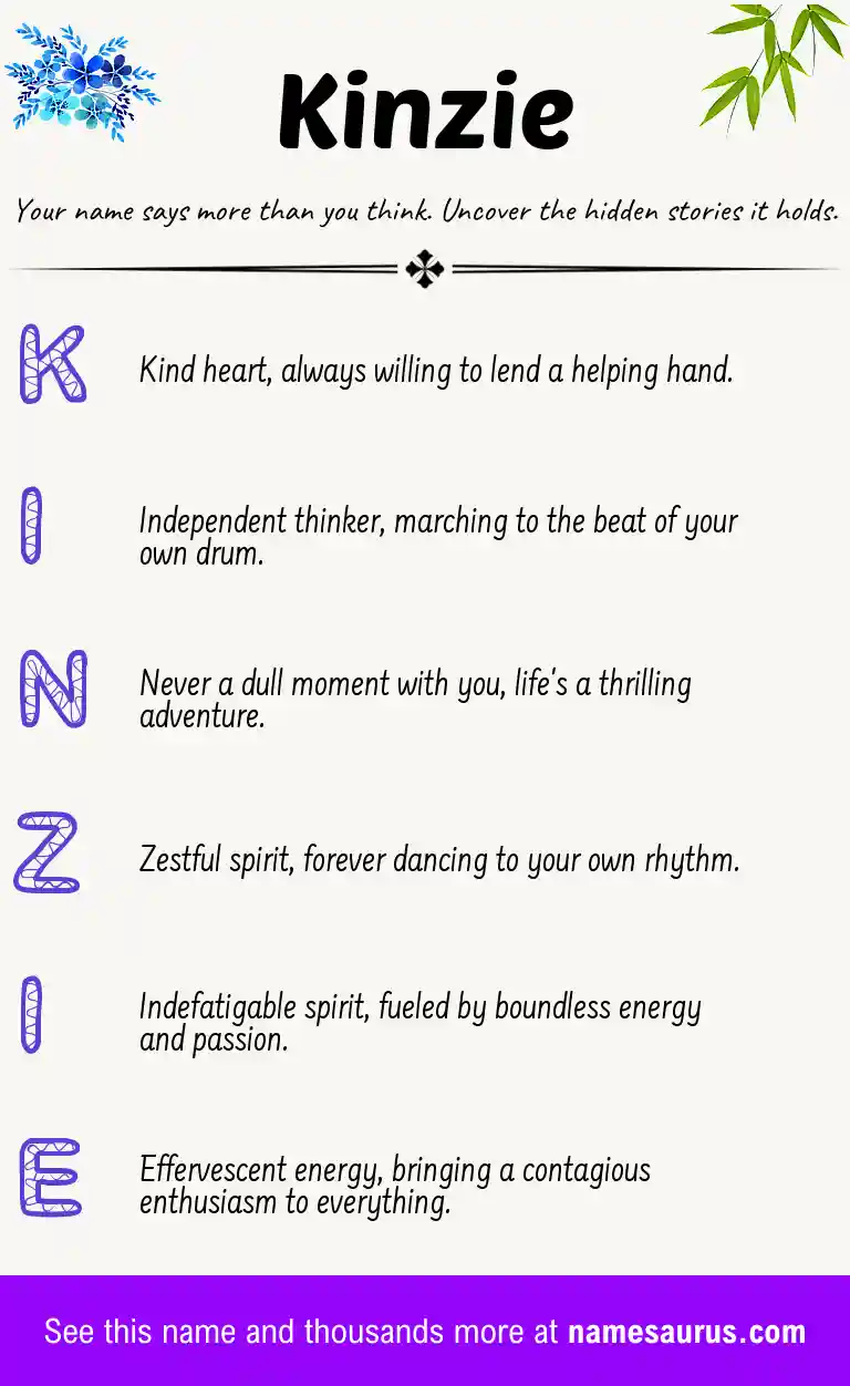 Acrostic poem about Kinzie.