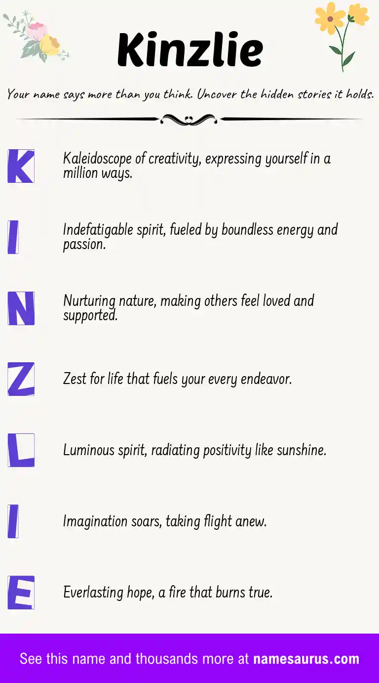 Acrostic poem about Kinzlie.
