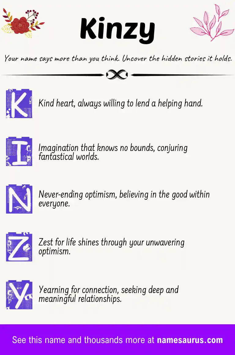 Acrostic poem about Kinzy.