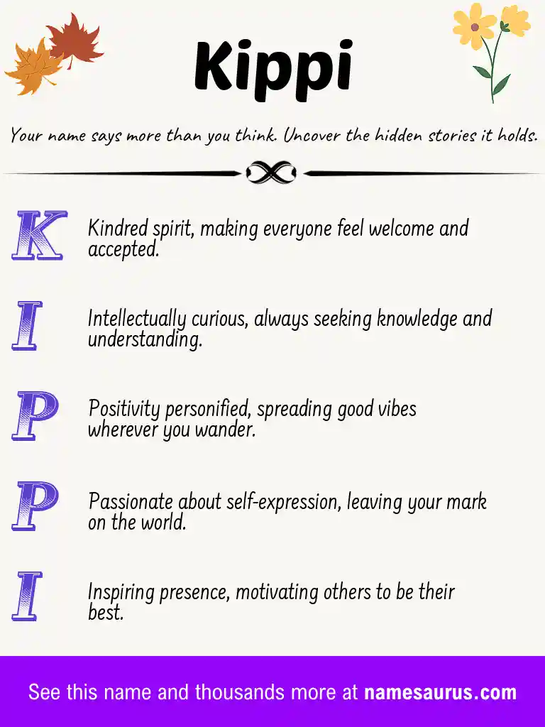 Acrostic poem about Kippi.
