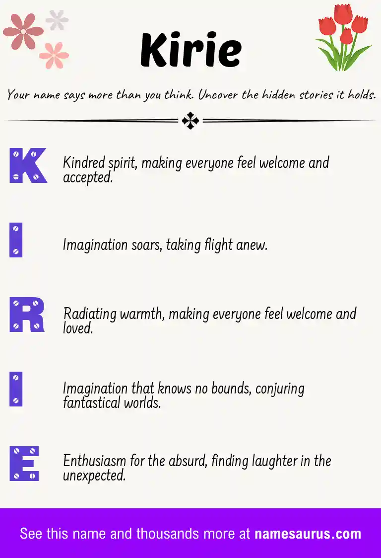 Acrostic poem about Kirie.