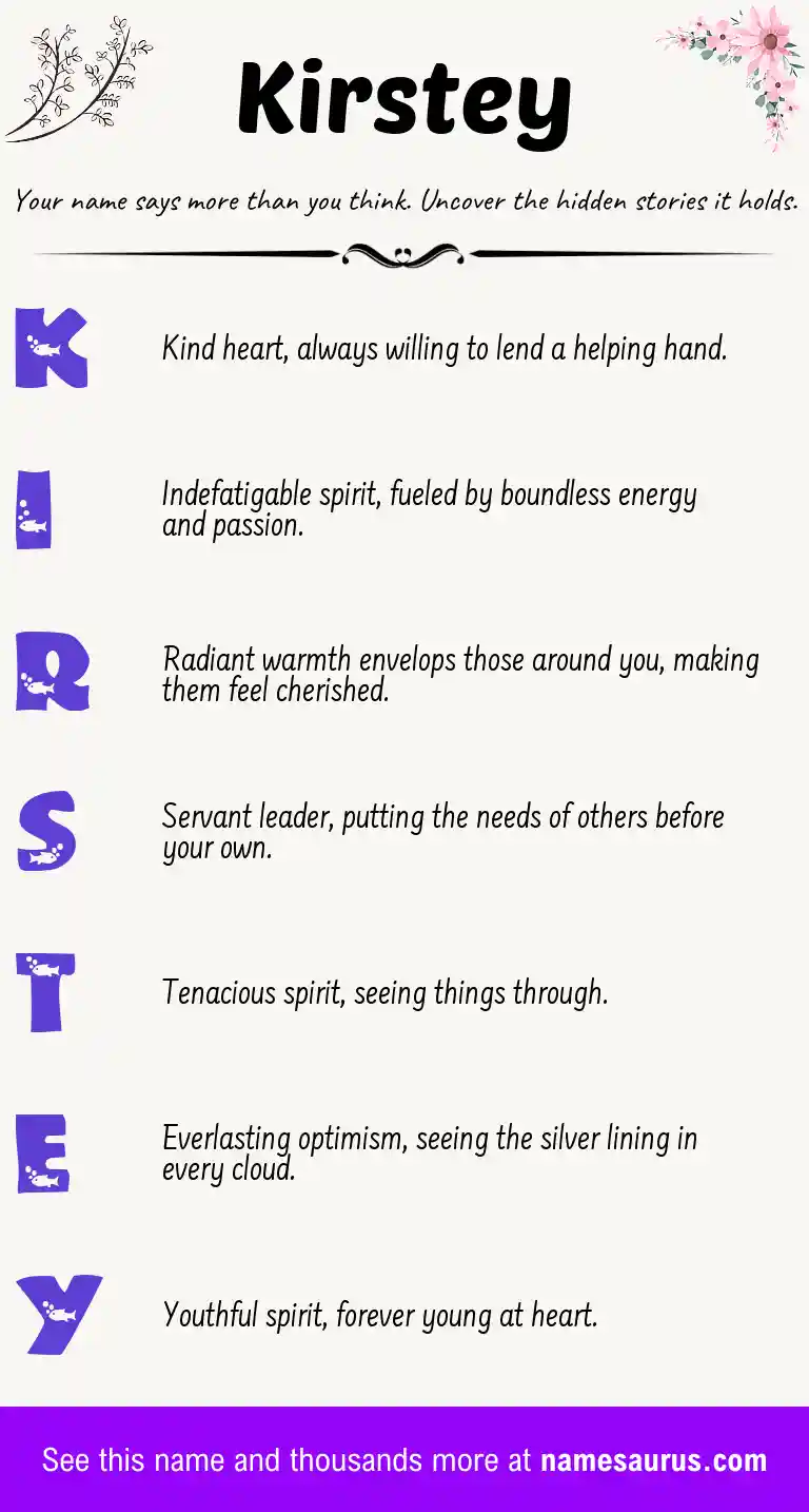 Acrostic poem about Kirstey.
