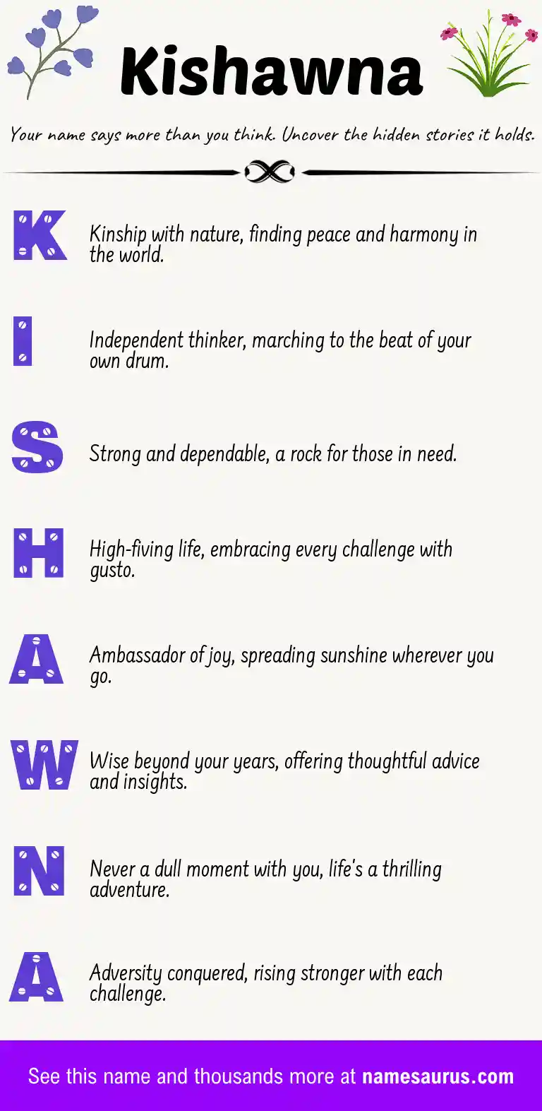 Acrostic poem about Kishawna.