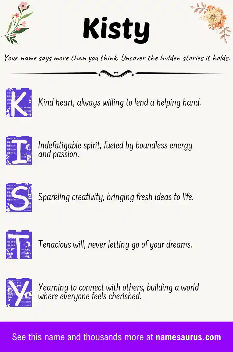 Acrostic poem about Kisty.