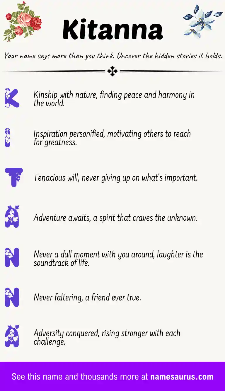 Acrostic poem about Kitanna.