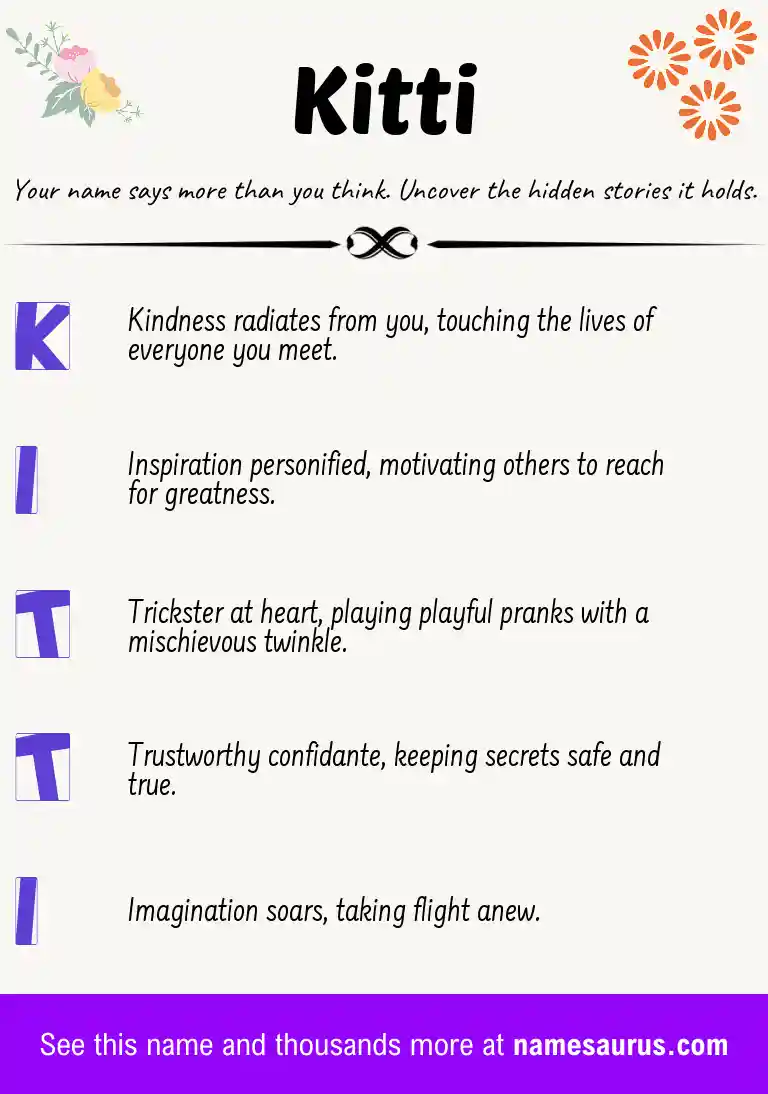 Acrostic poem about Kitti.