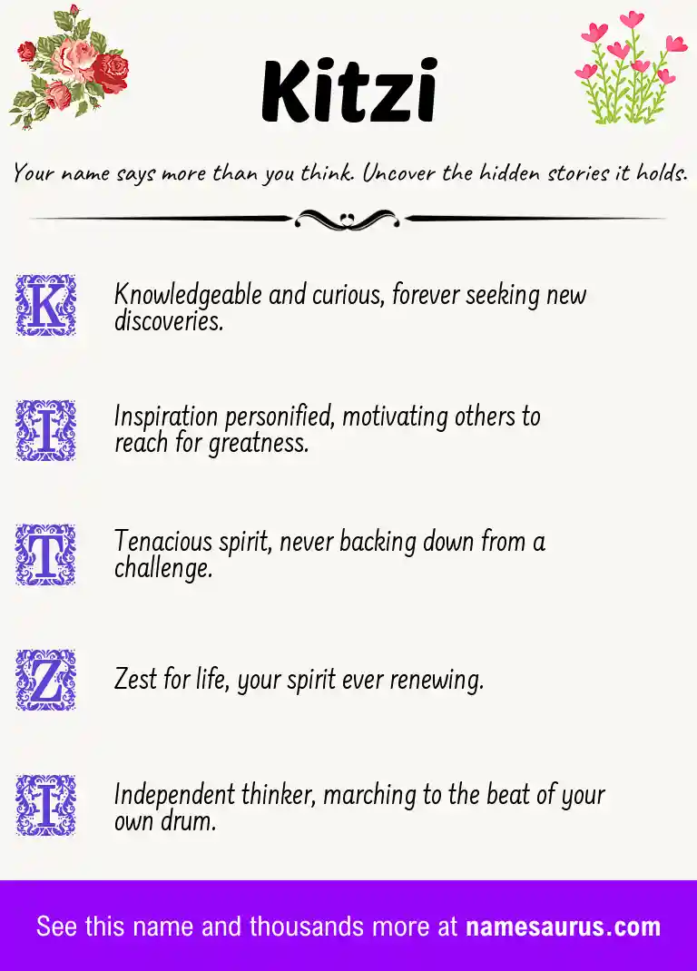 Acrostic poem about Kitzi.