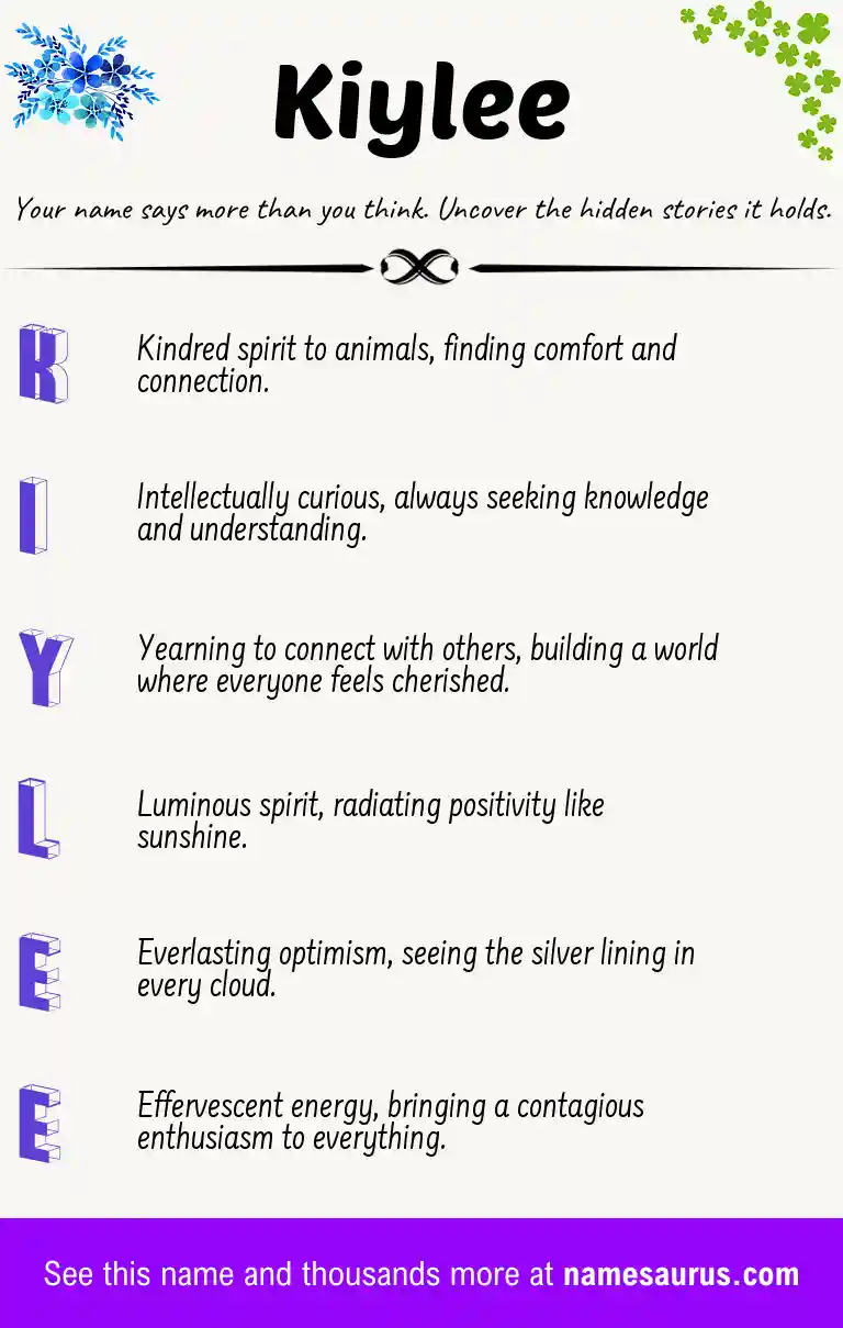 Acrostic poem about Kiylee.