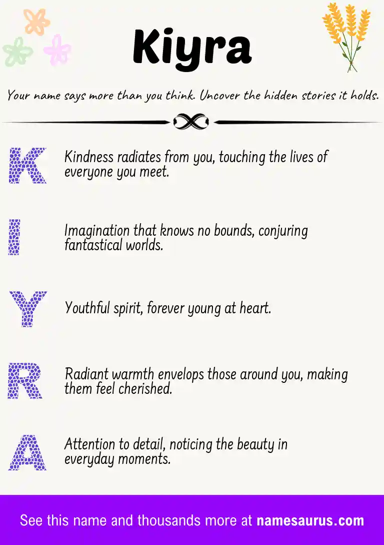 Acrostic poem about Kiyra.