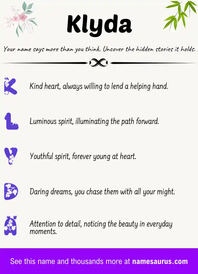 Acrostic poem about Klyda.