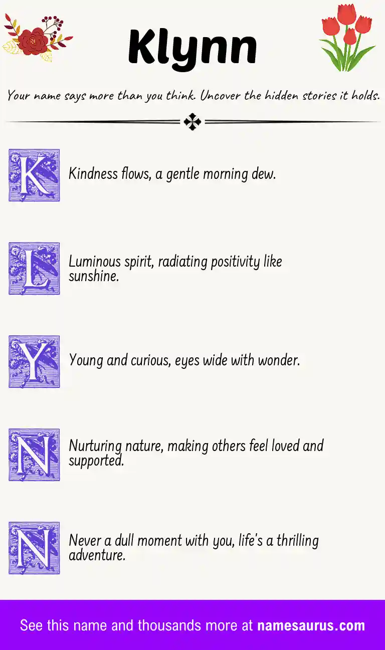 Acrostic poem about Klynn.