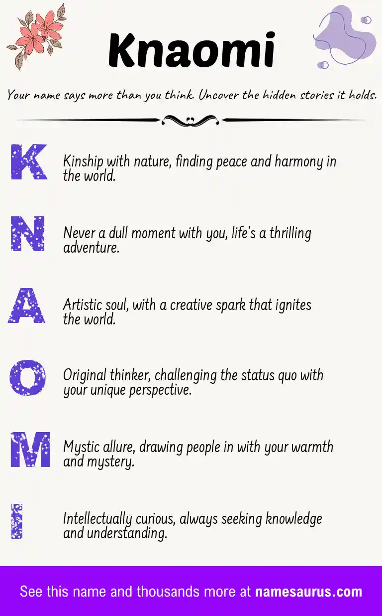 Acrostic poem about Knaomi.