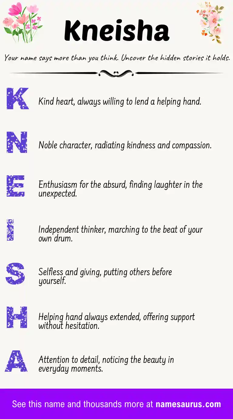 Acrostic poem about Kneisha.