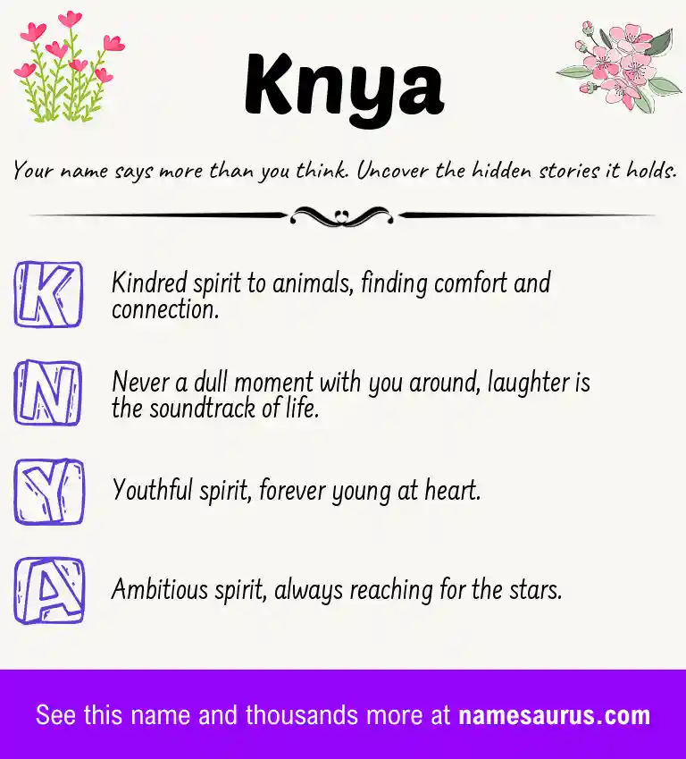 Acrostic poem about Knya.