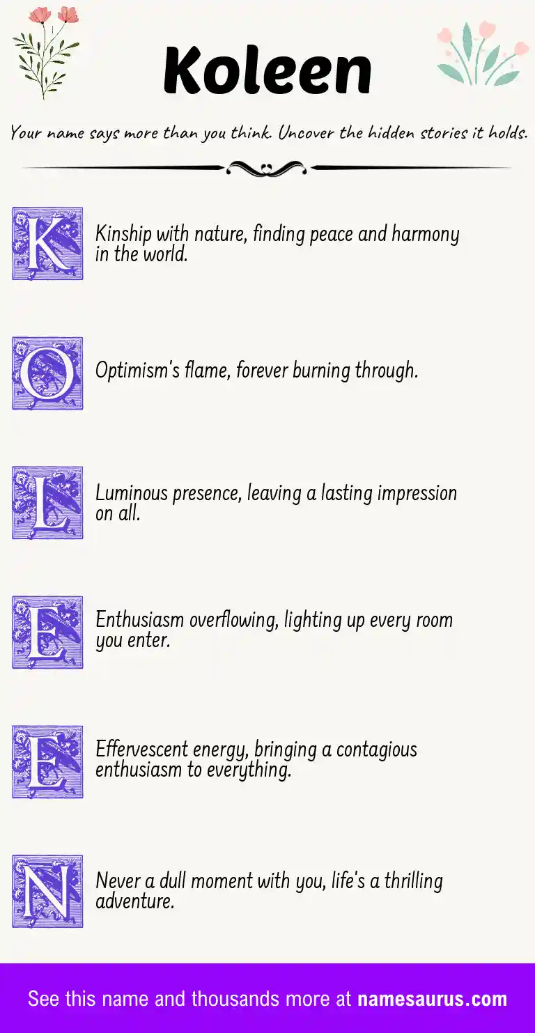 Acrostic poem about Koleen.