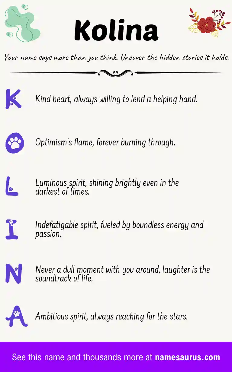 Acrostic poem about Kolina.