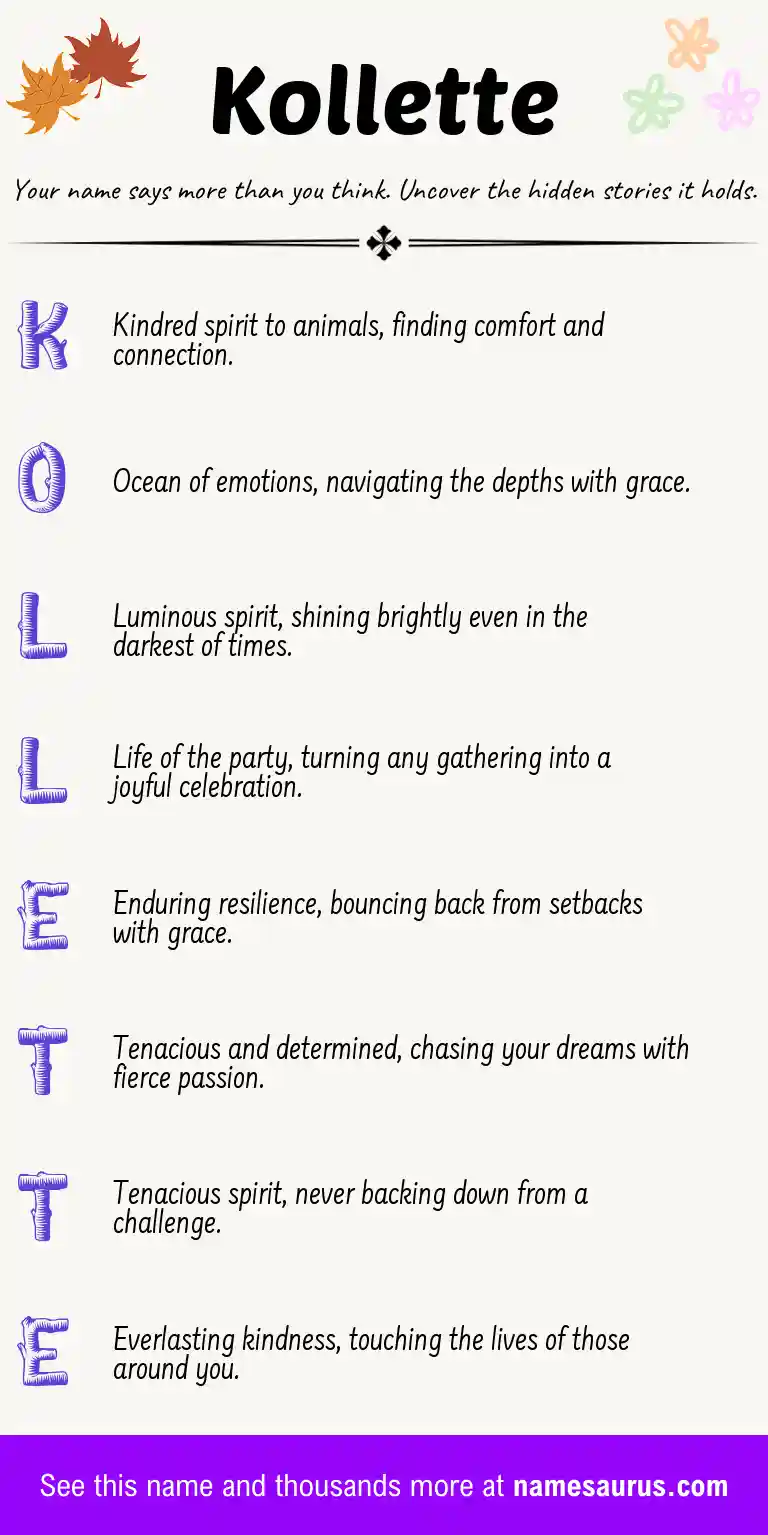 Acrostic poem about Kollette.