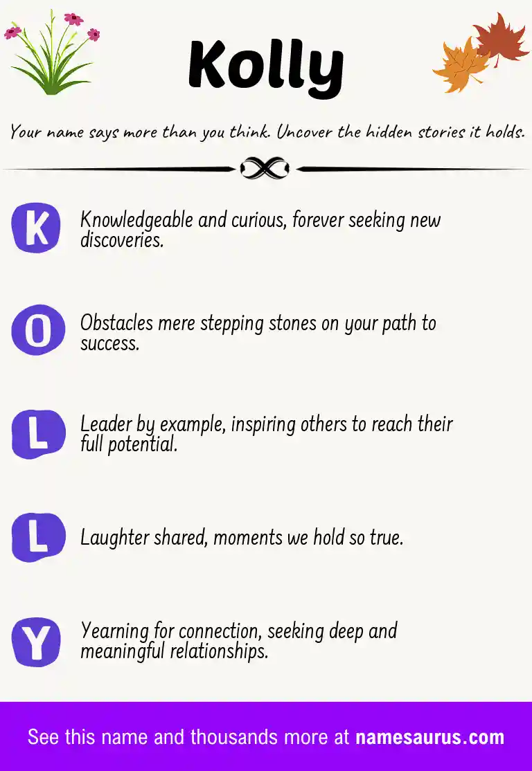 Acrostic poem about Kolly.