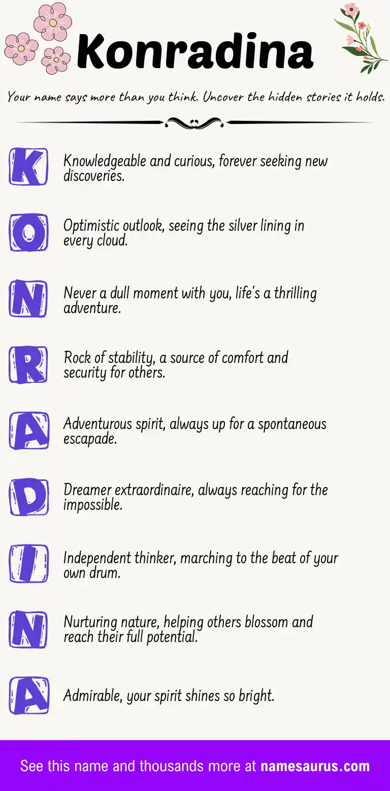 Acrostic poem about Konradina.