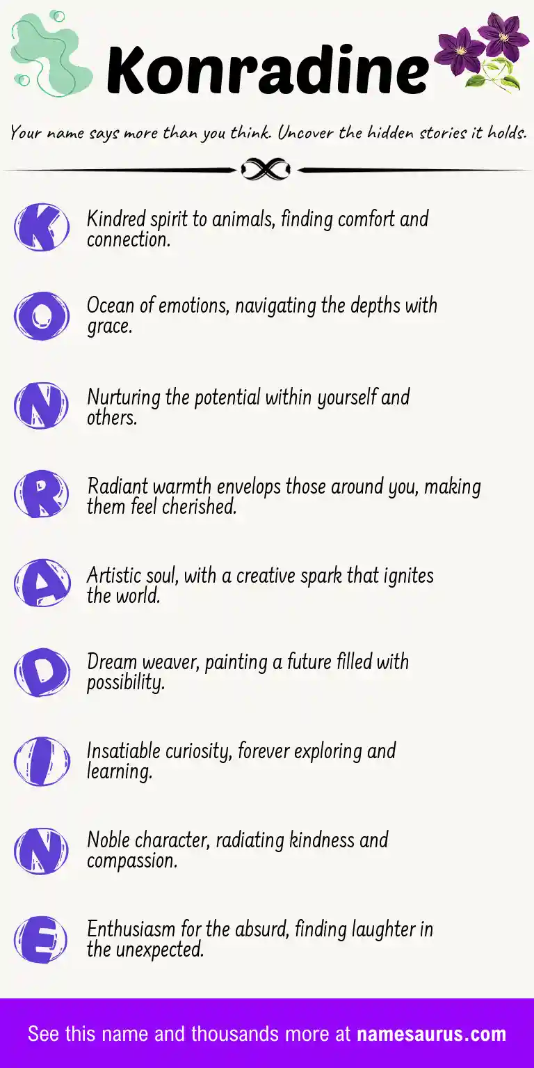 Acrostic poem about Konradine.