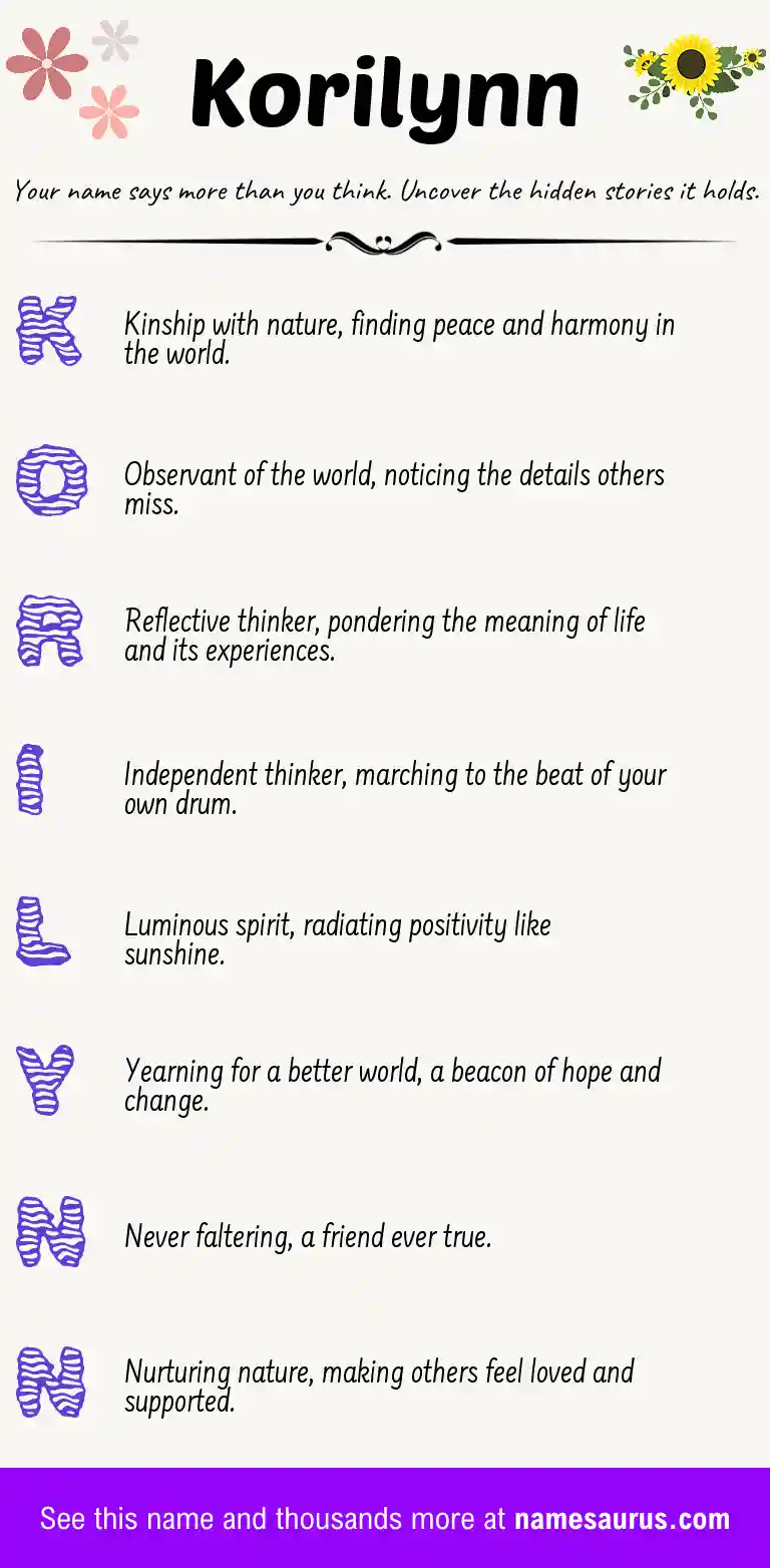 Acrostic poem about Korilynn.