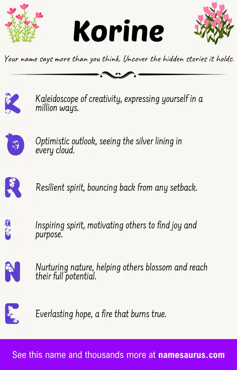 Acrostic poem about Korine.