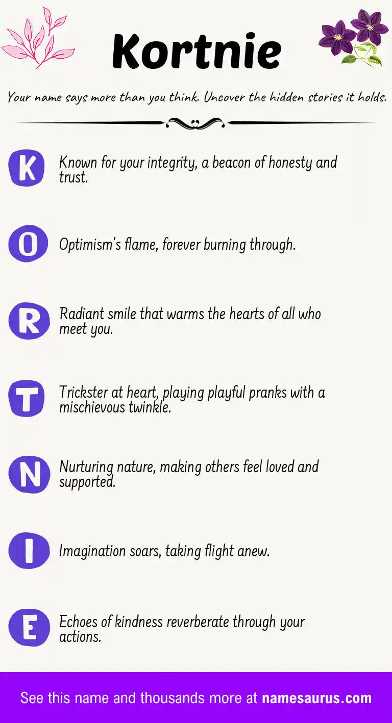 Acrostic poem about Kortnie.